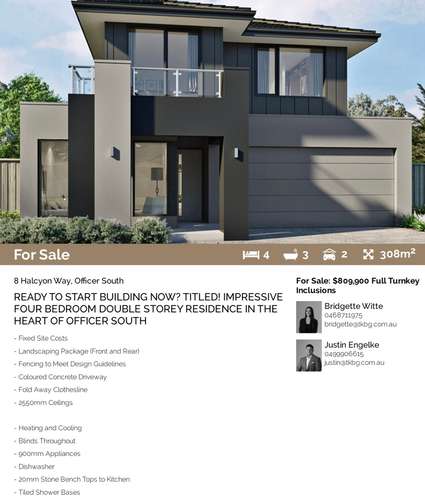 Third view of Homely residentialLand listing, 8 Halcyon Way, Officer South VIC 3809