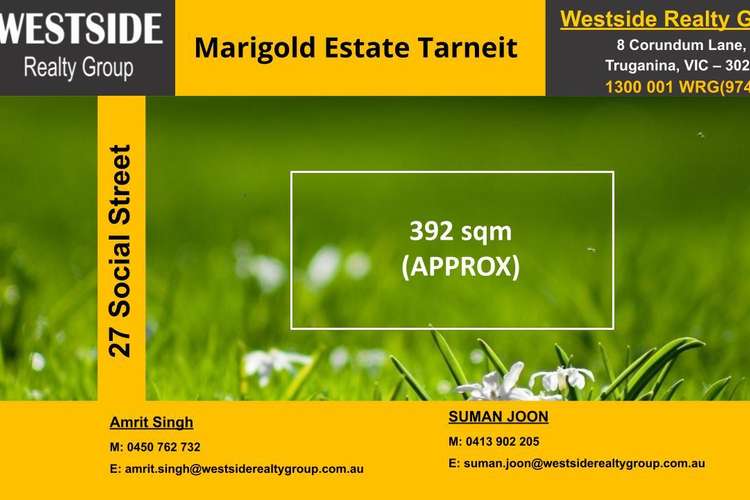 Main view of Homely residentialLand listing, 27 Social Street, Tarneit VIC 3029