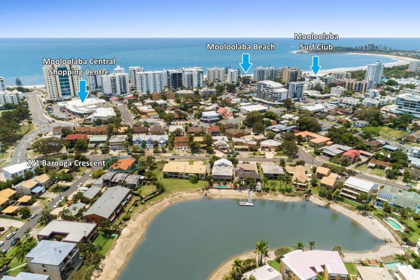 Main view of Homely unit listing, 2/1 Barooga Crescent, Mooloolaba QLD 4557