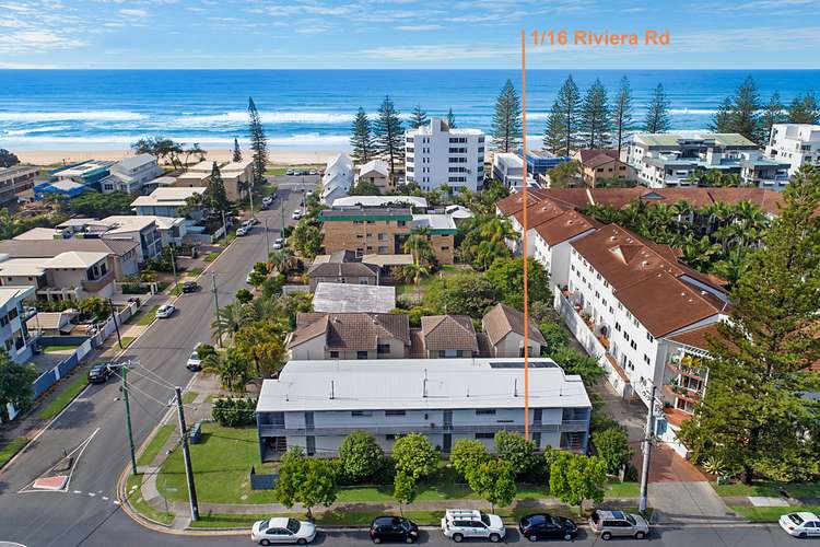 Main view of Homely unit listing, 1/16 Riviera Road, Miami QLD 4220