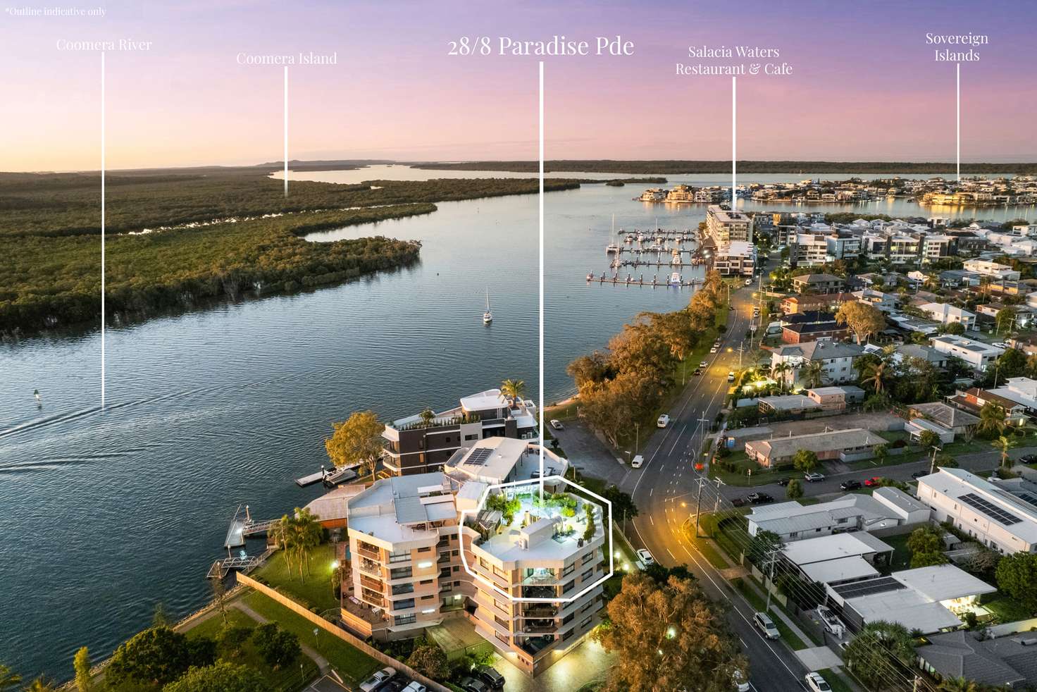 Main view of Homely apartment listing, 28/8 Paradise Parade, Paradise Point QLD 4216