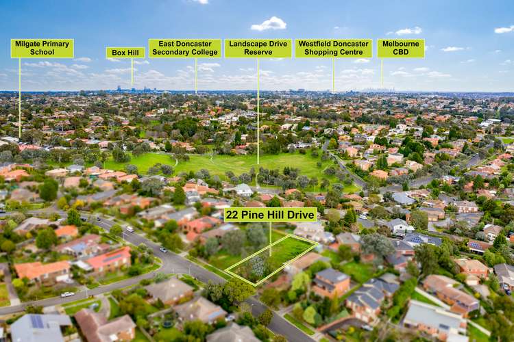 Main view of Homely residentialLand listing, 22 Pine Hill Drive, Doncaster East VIC 3109