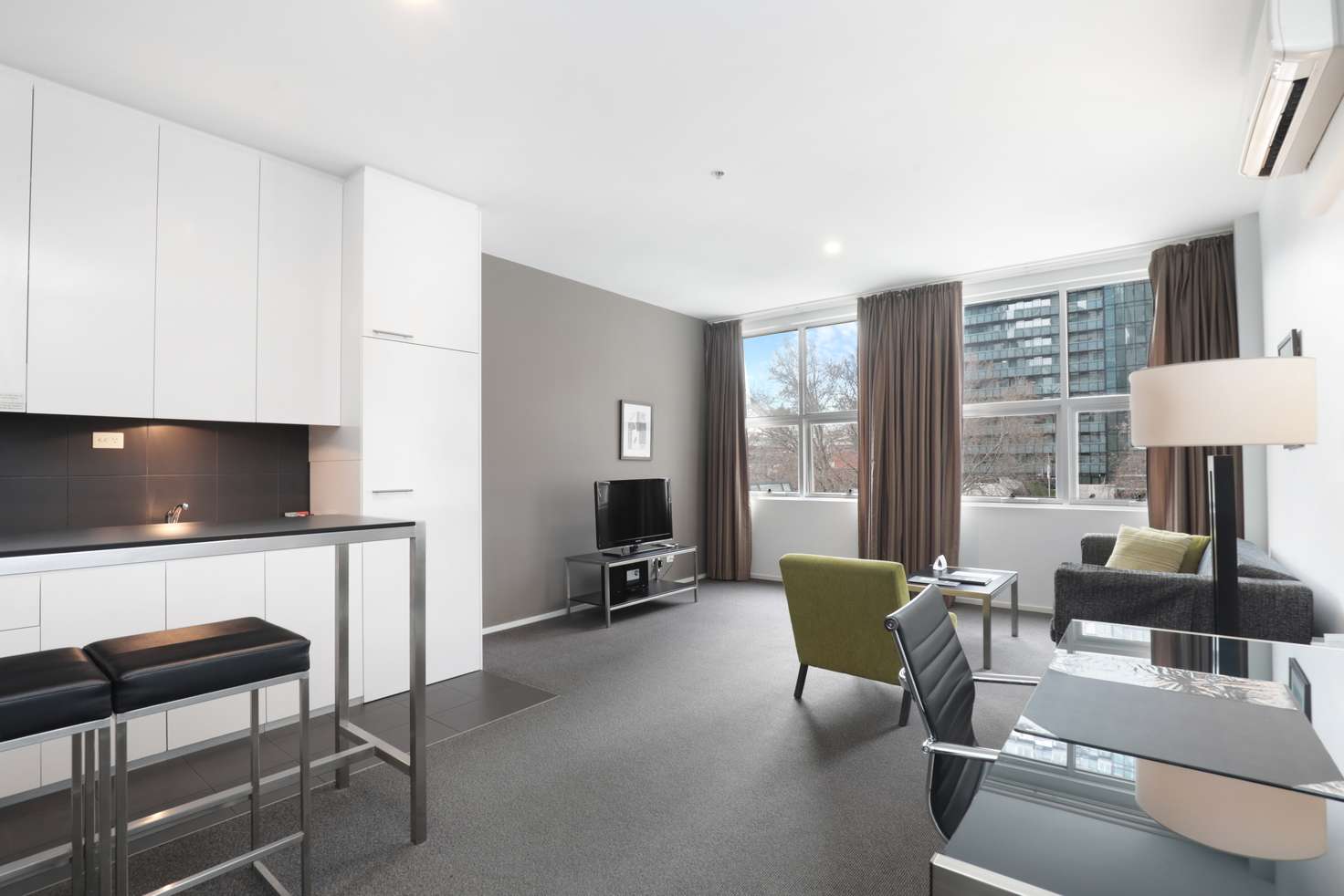 Main view of Homely servicedApartment listing, 505/100 Exhibition Street, Melbourne VIC 3000