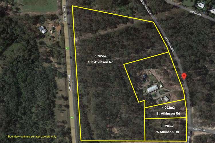 Main view of Homely residentialLand listing, 75 and 81 and 103 Atkinson Road, Curra QLD 4570