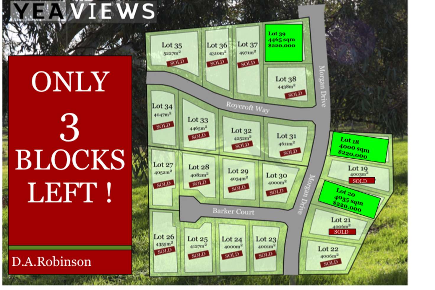 Main view of Homely residentialLand listing, LOT 18 to 39/52 Lawrances Road, Yea VIC 3717