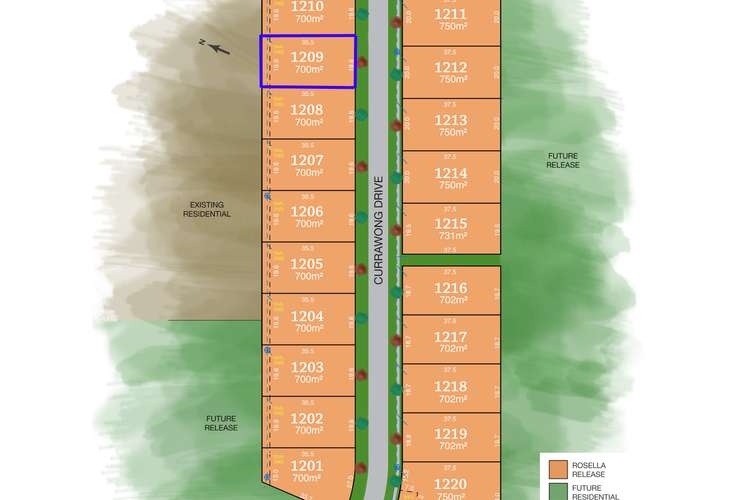 Main view of Homely residentialLand listing, Lot 1209 Currawong Drive, Tamworth NSW 2340