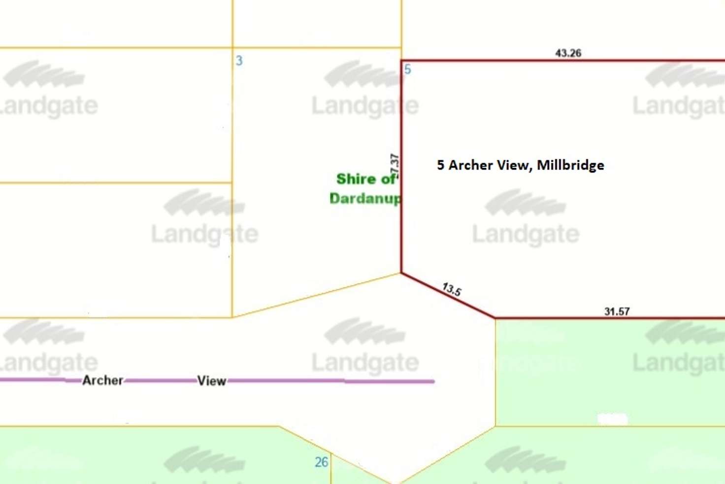 Main view of Homely residentialLand listing, 5 Archer View, Millbridge WA 6232