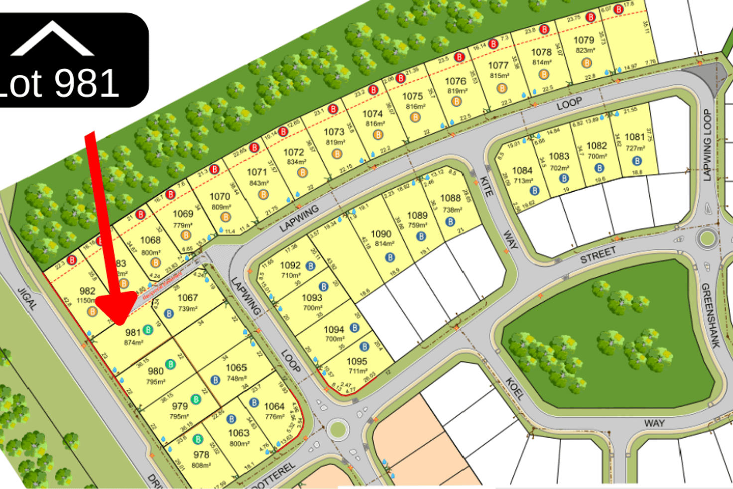 Main view of Homely residentialLand listing, LOT 981 Lapwing Loop, Djugun WA 6725