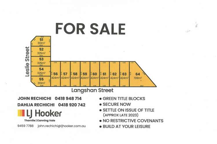 Proposed Lot 63 Langshan Street, Southern River WA 6110