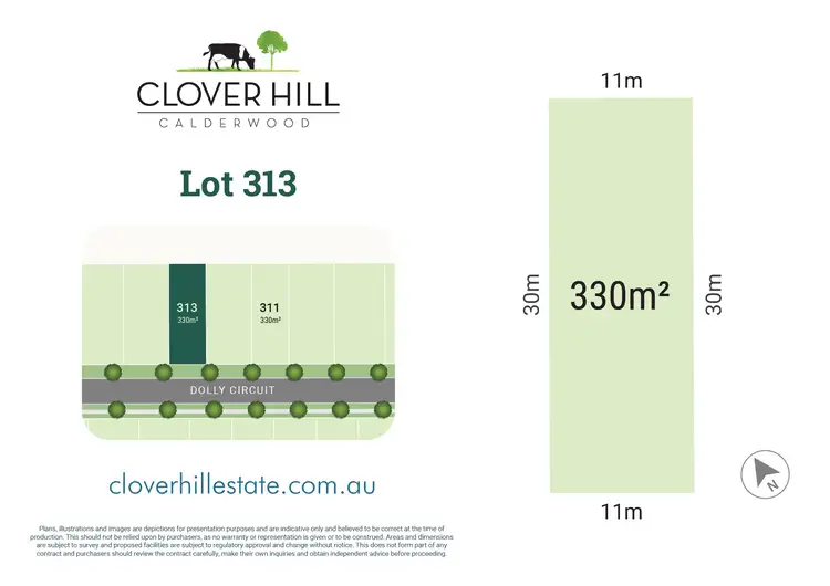 Main view of Homely land listing, Lot 313 Clover Hill, Calderwood NSW 2527