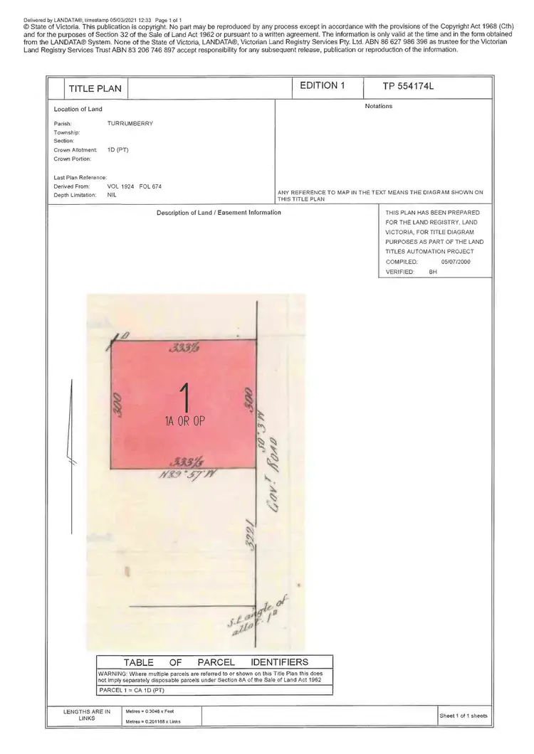 Third view of Homely land listing, LOT 1, TP6066410 Kennedy Road, Colbinabbin VIC 3559