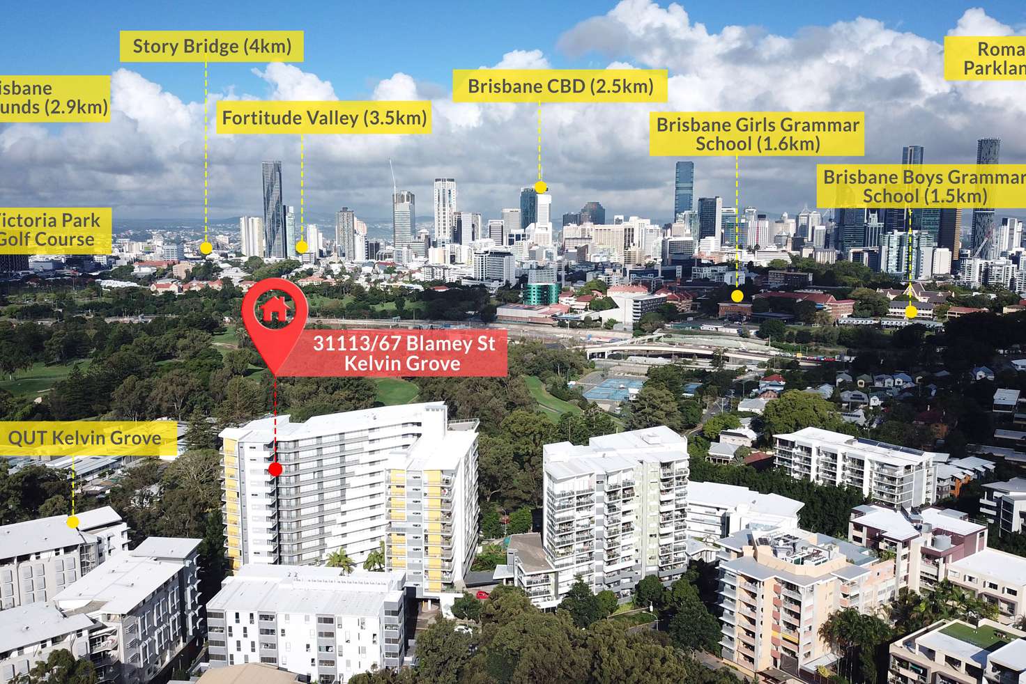 Main view of Homely apartment listing, 31113/67 Blamey Street, Kelvin Grove QLD 4059
