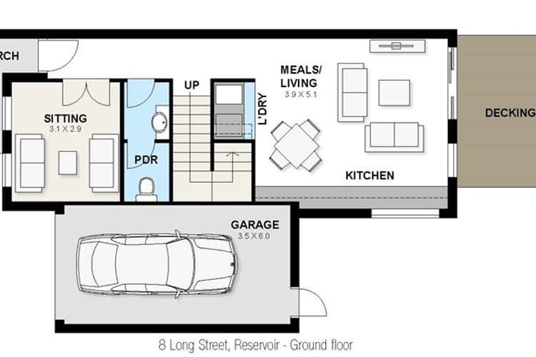 Second view of Homely townhouse listing, 8 Long Street, Reservoir VIC 3073