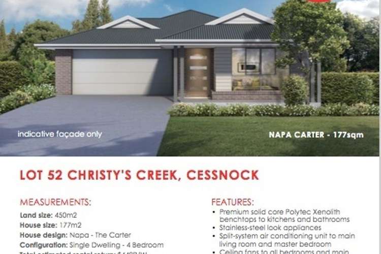 Main view of Homely house listing, Lot 52 Christy's Creek, Cessnock NSW 2325