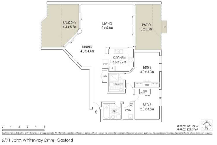 Fifth view of Homely apartment listing, 6/91-95 John Whiteway Drive, Gosford NSW 2250