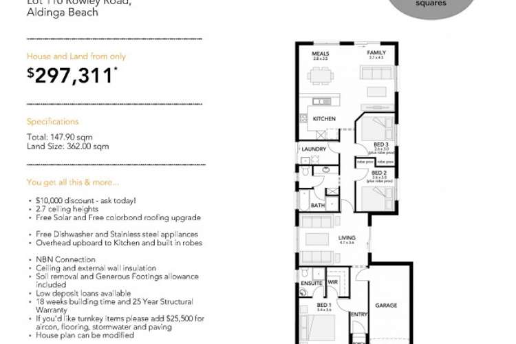 Third view of Homely residentialLand listing, LOT 1, 110A Rowley Road, Aldinga Beach SA 5173