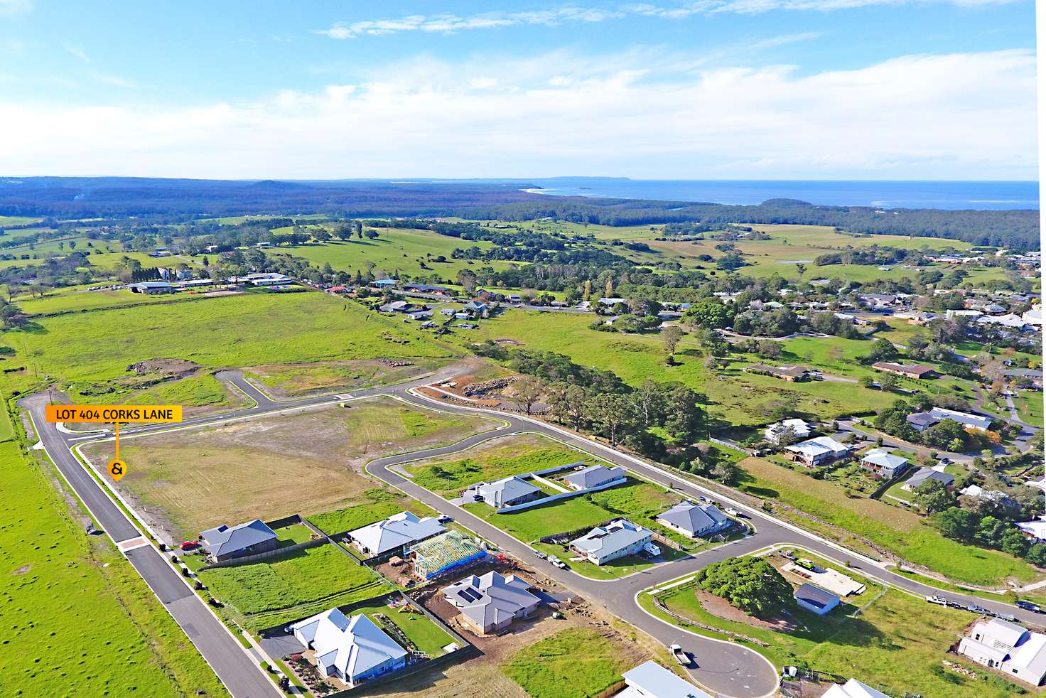 Main view of Homely residentialLand listing, Lot 404 Corks Lane, Corks Hill Stage 4, Milton NSW 2538