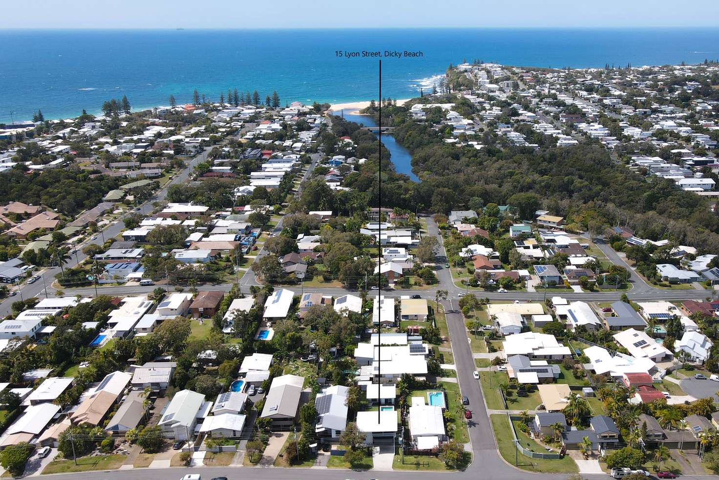 Main view of Homely house listing, 15 Lyon Street, Dicky Beach QLD 4551