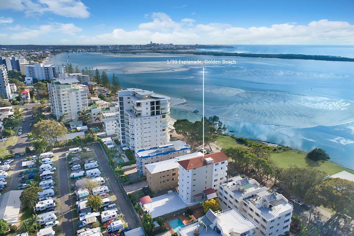 Main view of Homely unit listing, 1/99 Esplanade, Golden Beach QLD 4551