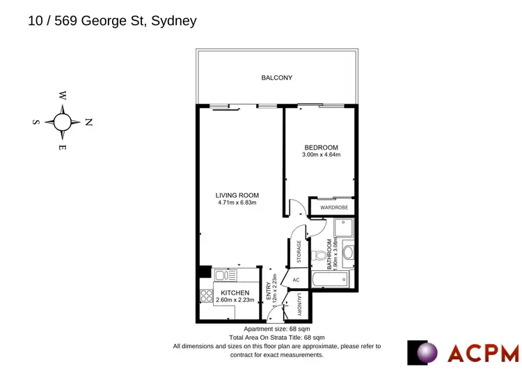 Floorplan of Homely apartment listing, 10/569 George Street, Sydney NSW 2000