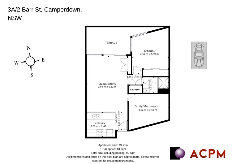Floorplan of Homely apartment listing, 3A/2 Barr Street, Camperdown NSW 2050