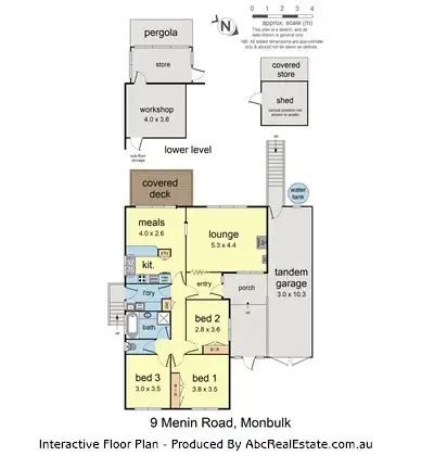 Floorplan of Homely house listing, 9 Menin Road, Monbulk VIC 3793