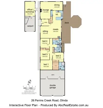 Floorplan of Homely house listing, 26 Perrins Creek Road, Olinda VIC 3788