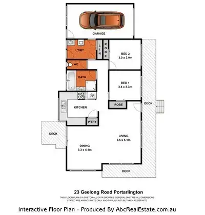 Floorplan of Homely unit listing, 1/23 Geelong Road, Portarlington VIC 3223
