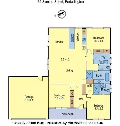 Floorplan of Homely house listing, 85 Simson Street, Portarlington VIC 3223