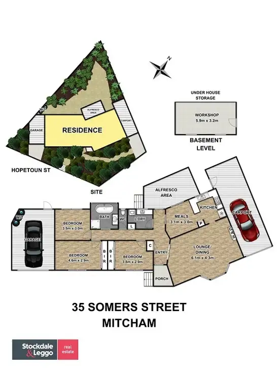 Floorplan of Homely house listing, 35 Somers Street, Mitcham VIC 3132