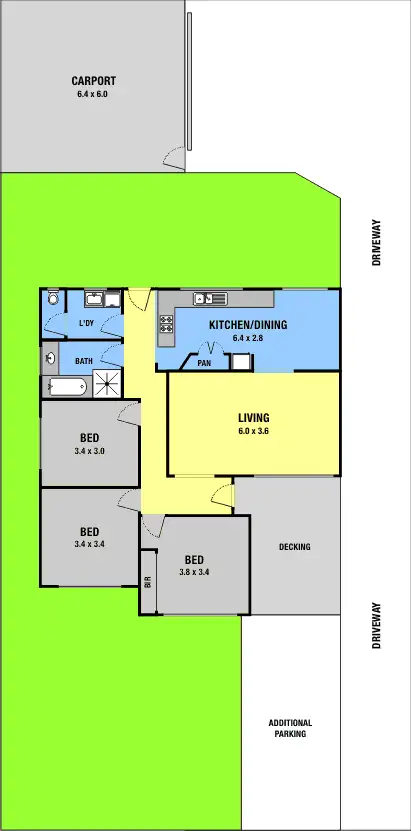 Floorplan of Homely unit listing, 103 Evell Street, Glenroy VIC 3046