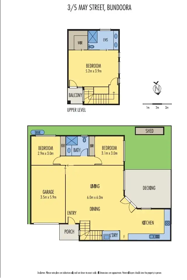 Floorplan of Homely townhouse listing, 3/5 May Street, Bundoora VIC 3083