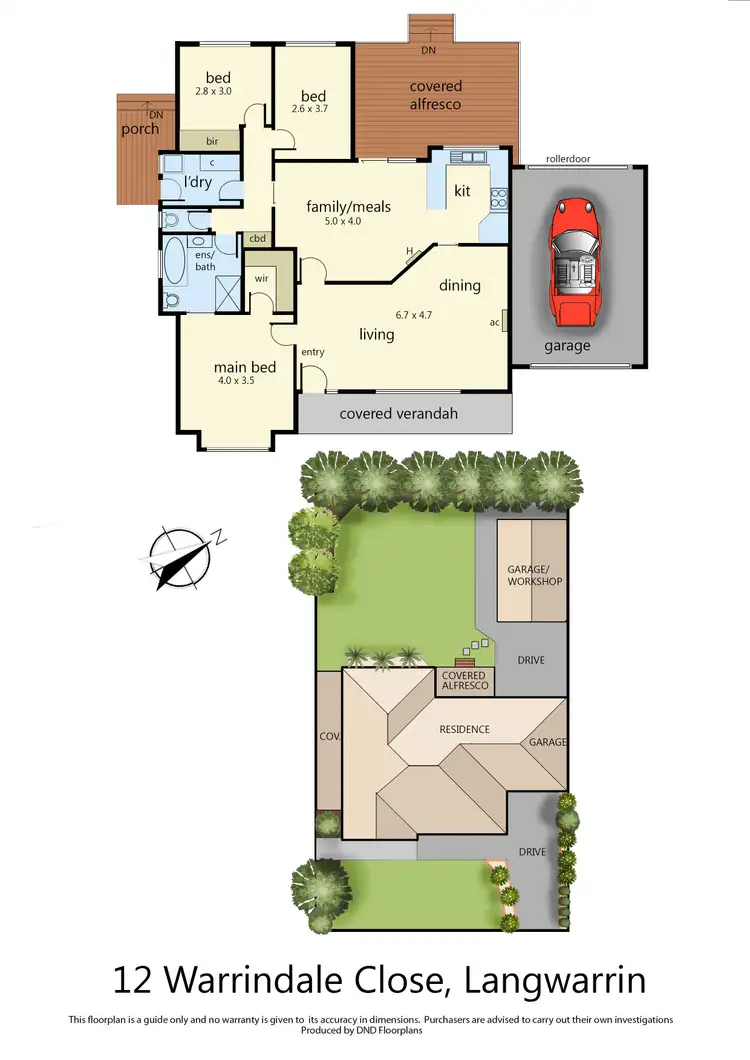 Floorplan of Homely house listing, 12 Warrindale Close, Langwarrin VIC 3910