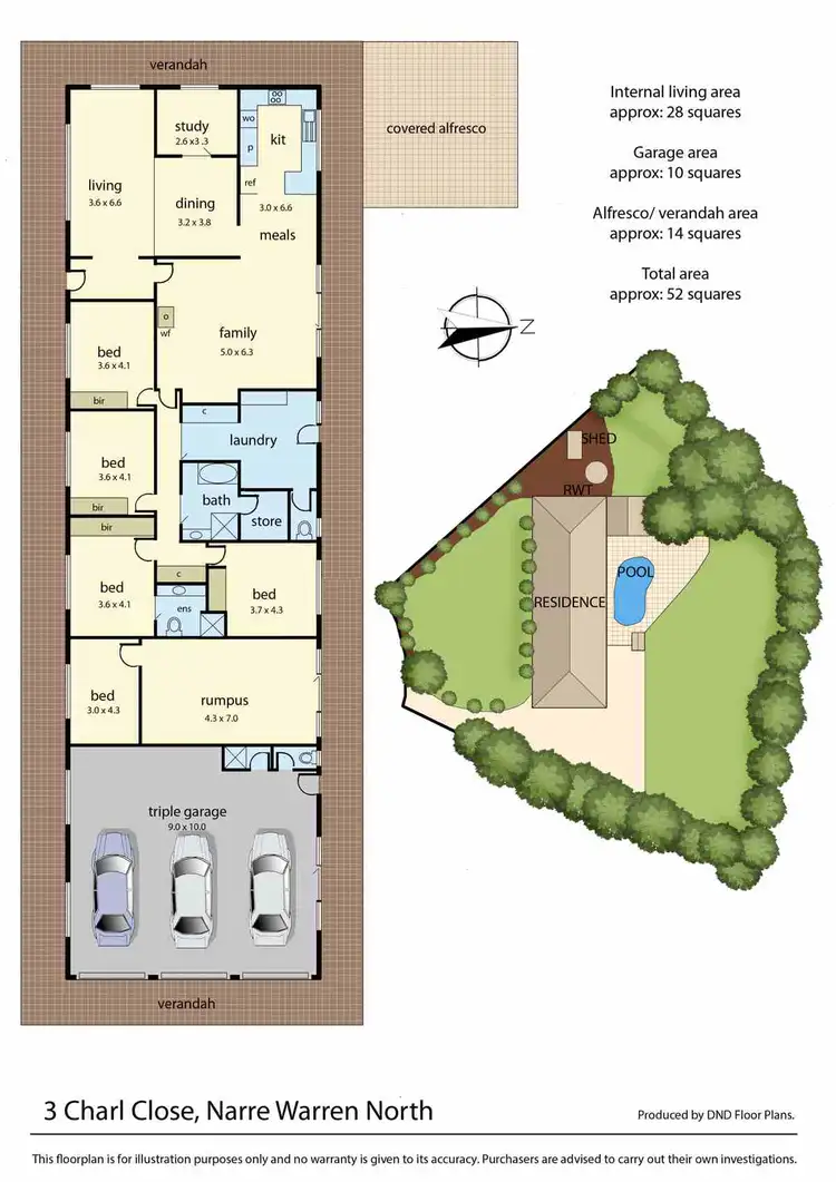 Floorplan of Homely house listing, 3 Charl Close, Narre Warren North VIC 3804