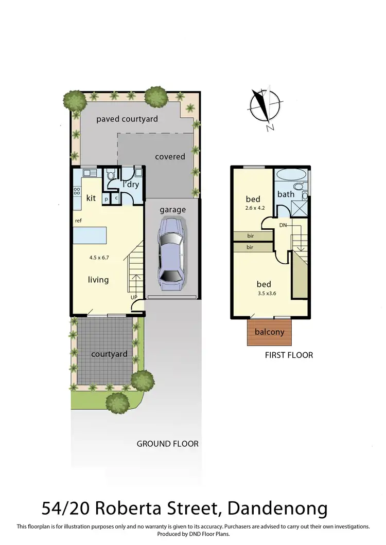 Floorplan of Homely townhouse listing, 54/20 Roberta Street, Dandenong VIC 3175