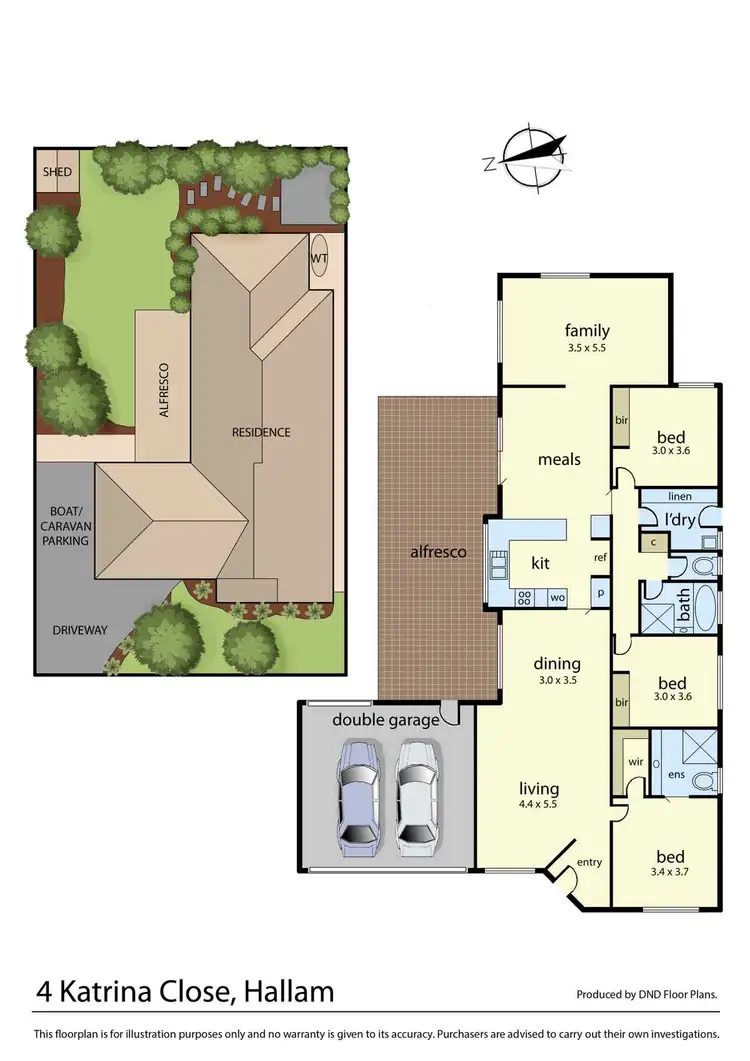 Floorplan of Homely house listing, 4 Katrina Close, Hallam VIC 3803