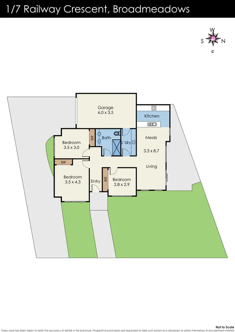 Floorplan of Homely unit listing, 1/7 Railway Crescent, Broadmeadows VIC 3047