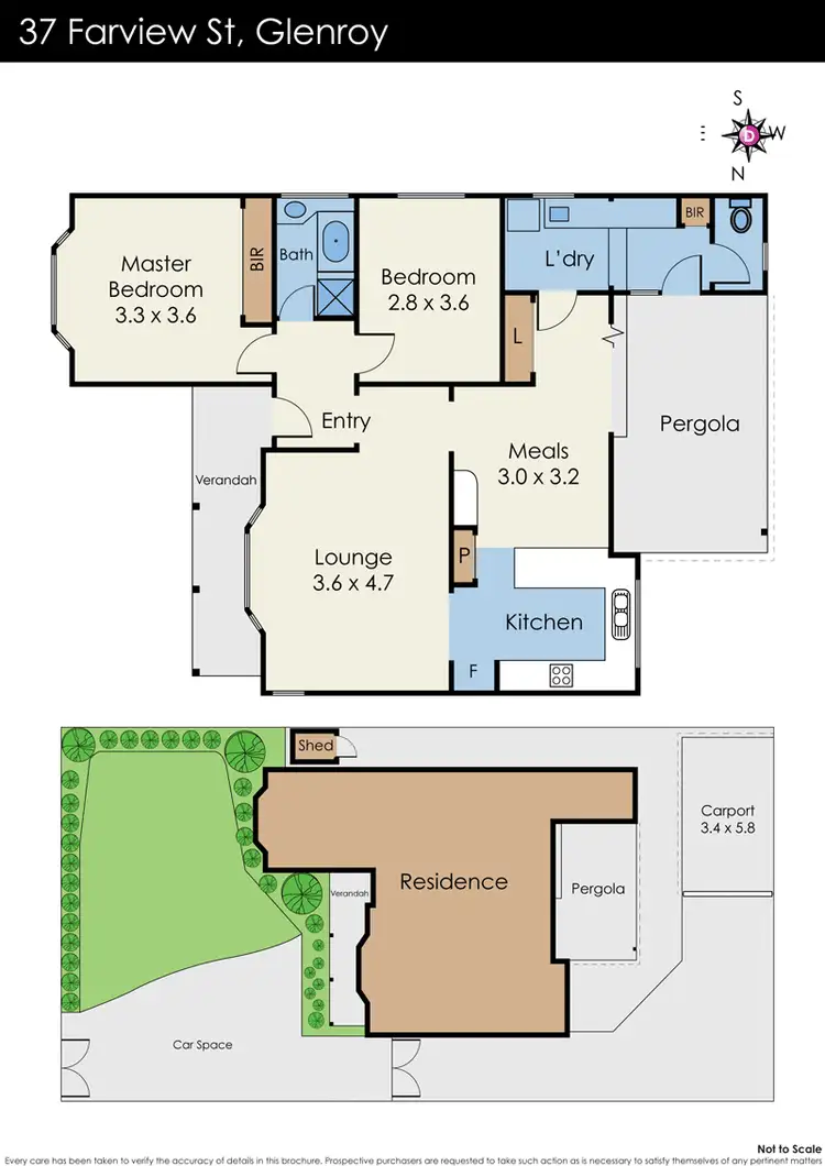 Floorplan of Homely unit listing, 37 Farview Street, Glenroy VIC 3046