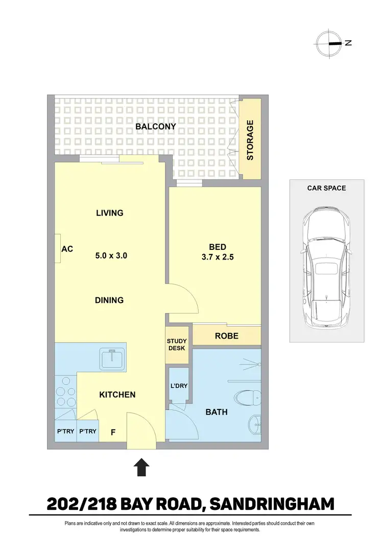 Floorplan of Homely apartment listing, 202/218 Bay Road, Sandringham VIC 3191