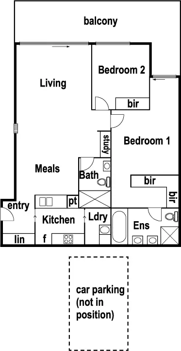 Floorplan of Homely apartment listing, 32/68 Mount Alexander Road, Travancore VIC 3032