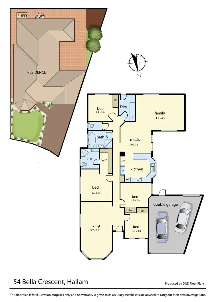 Floorplan of Homely house listing, 54 Bella Crescent, Hallam VIC 3803