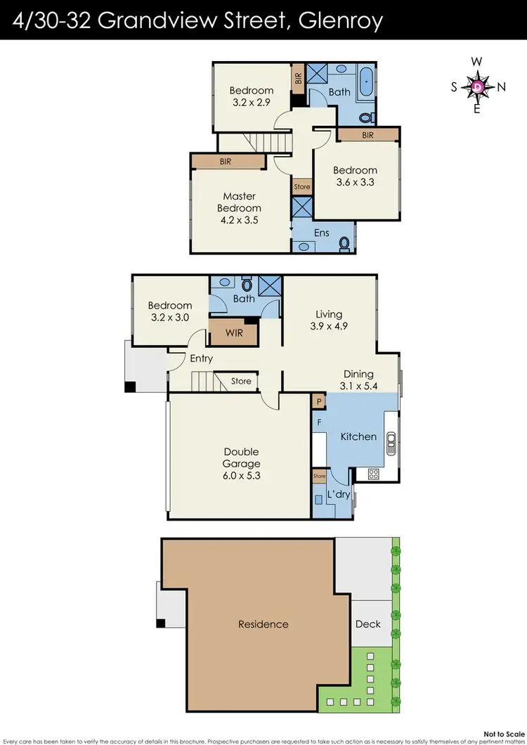 Floorplan of Homely townhouse listing, 4/30-32 Grandview Street, Glenroy VIC 3046
