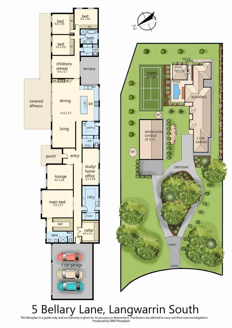 Floorplan of Homely rural property listing, 5 Bellary Lane, Langwarrin South VIC 3911