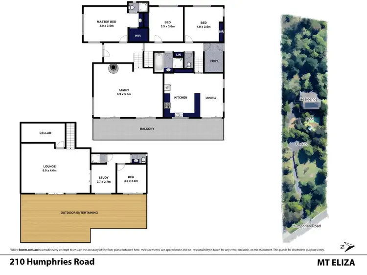 Floorplan of Homely house listing, 210 Humphries Road, Mount Eliza VIC 3930