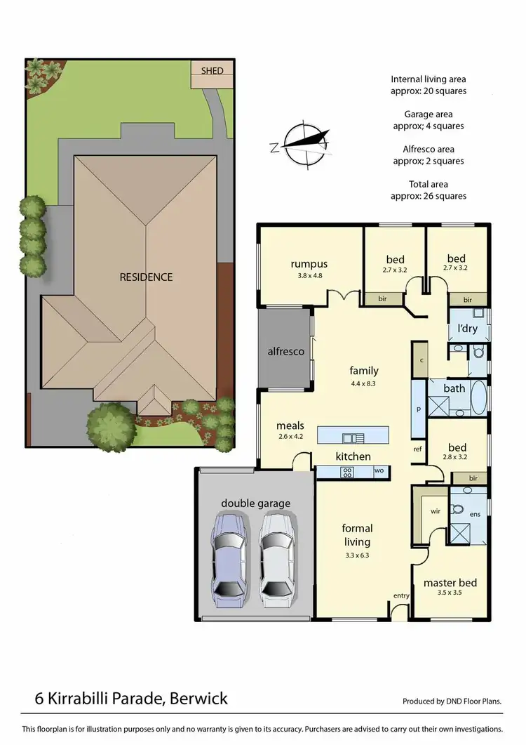 Floorplan of Homely house listing, 6 Kirrabilli Parade, Berwick VIC 3806