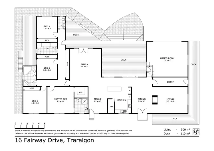 Floorplan of Homely house listing, 16 Fairway Drive, Traralgon VIC 3844