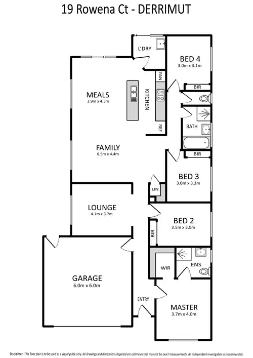 Floorplan of Homely house listing, 19 Rowena Court, Derrimut VIC 3030