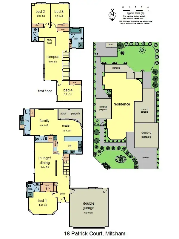 Floorplan of Homely house listing, 18 Patrick Court, Mitcham VIC 3132