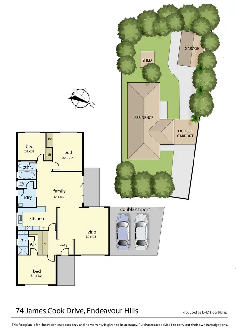Floorplan of Homely house listing, 74 James Cook Drive, Endeavour Hills VIC 3802