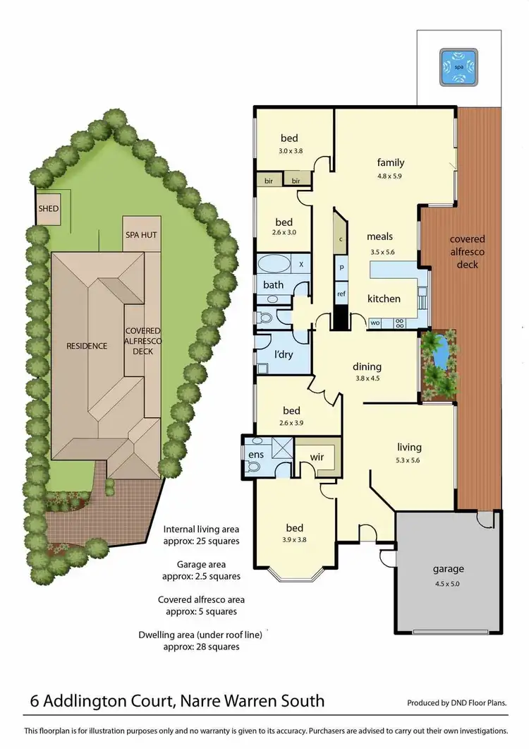 Floorplan of Homely house listing, 6 Addlington Court, Narre Warren South VIC 3805